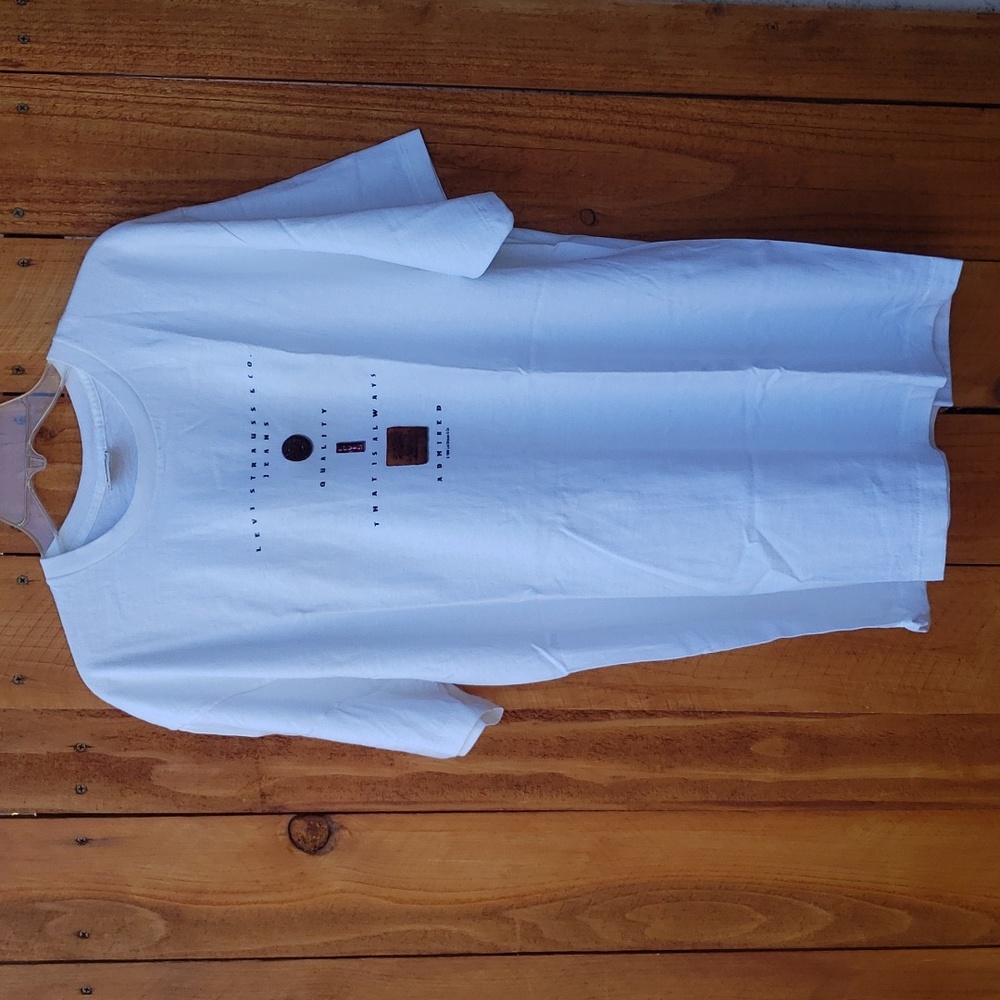 Levi's Strauss & Co Jeans Quality That is Always Admired White T Shirt Large